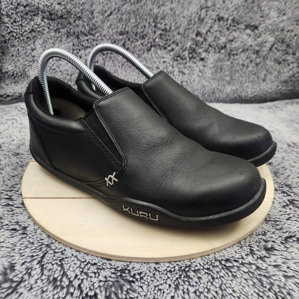 Kuru Kivi Black Slip On Loafer Comfort Leather Casual Shoes Women's Size 8.5 W